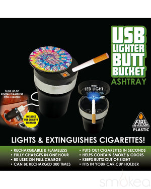 Smokezilla USB Lighter Butt Bucket (6pc Display)