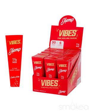 Vibes 1 1/4 Hemp Pre Rolled Cones (6-Pack) - SMOKEA