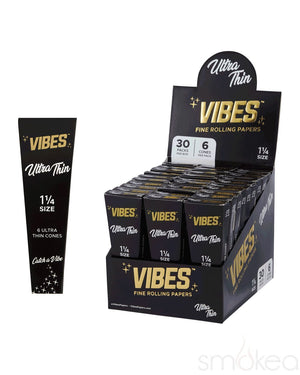 Vibes 1 1/4 Ultra Thin Pre Rolled Cones (6-Pack) - SMOKEA