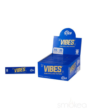 Vibes King Size Slim Rice Rolling Papers - SMOKEA