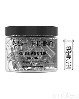 White Rhino XL Round Glass Rolling Tip