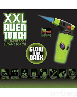 Smokezilla Glow in the Dark Alien XXL Torch Lighter (12pc Display)