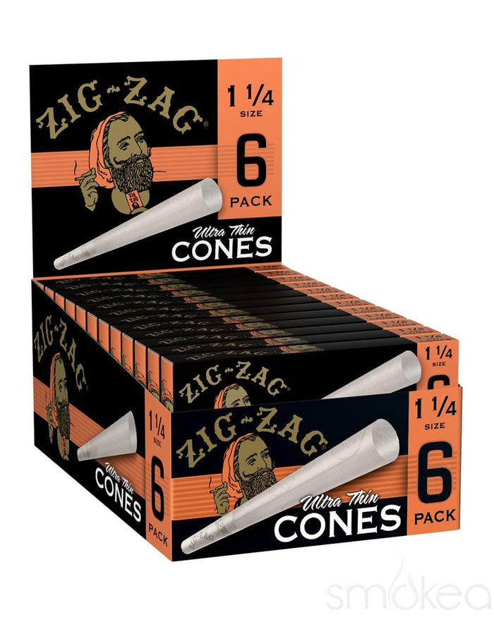 Zig Zag 1 1/4 Ultra Thin Paper Cones (6-Pack)